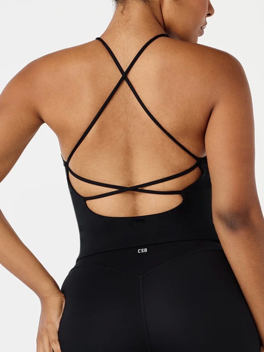 Crop Shop Boutique Black Strappy Back Tank Top